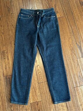 Talbots Women's Dark Blue Straight-Leg Jeans